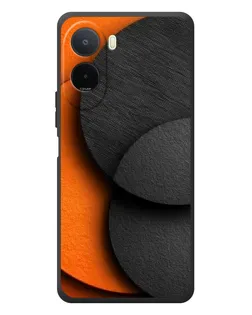 Чехол для Xiaomi POCO M7 с картинкой «Геометрия оранжевых кругов»