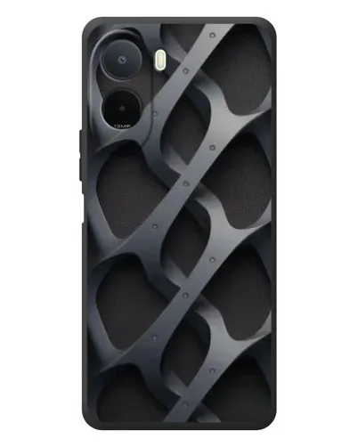 Чехол для Xiaomi POCO M7 с картинкой «Объемное серое плетение» Чехол для Xiaomi POCO M7 с картинкой «Объемное серое плетение»
