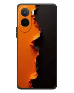 Чехол для Xiaomi POCO M7 с картинкой «Оранжевый разлом»
