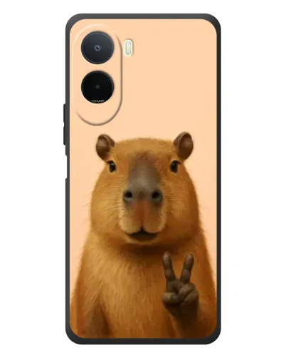 Чехол для Xiaomi POCO M7 с картинкой «Капибара виктория»
