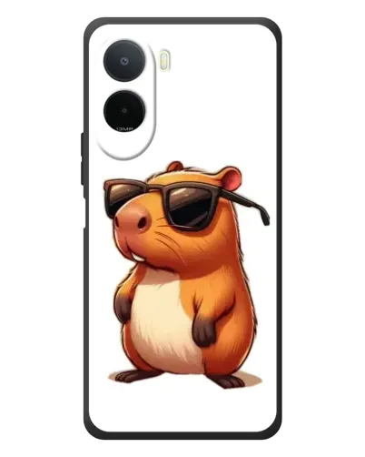 Чехол для Xiaomi POCO M7 с картинкой «Капибара в очках»