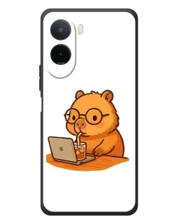 Чехол для Xiaomi POCO M7 с картинкой «Капибара с ноутбуком» Чехол для Xiaomi POCO M7 с картинкой «Капибара с ноутбуком»