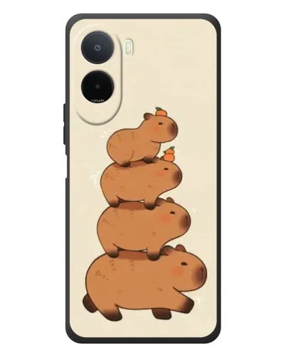 Чехол для Xiaomi POCO M7 с картинкой «Башня из капибар»