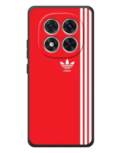 Чехол для Xiaomi Poco M8 Pro с картинкой «Красный минимализм Adidas»