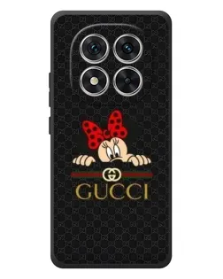 Чехол для Xiaomi Poco M8 Pro с картинкой «Минни Маус Gucci — черный»