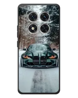 Чехол для Xiaomi Poco M8 Pro с картинкой «BMW в зимнем лесу»
