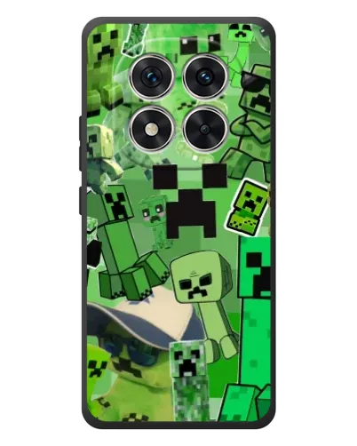 Чехол для Xiaomi Poco M8 Pro с картинкой «Криперы Minecraft»