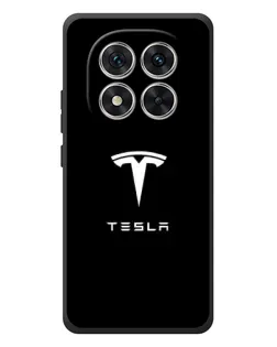 Чехол для Xiaomi Poco M8 Pro с картинкой «Tesla White Logo»