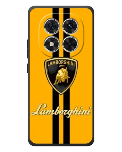 Чехол для Xiaomi Poco M8 Pro с картинкой «Lamborghini Stripe желтый»