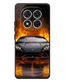 Чехол для Xiaomi Poco M8 Pro с картинкой «Lamborghini в огне»