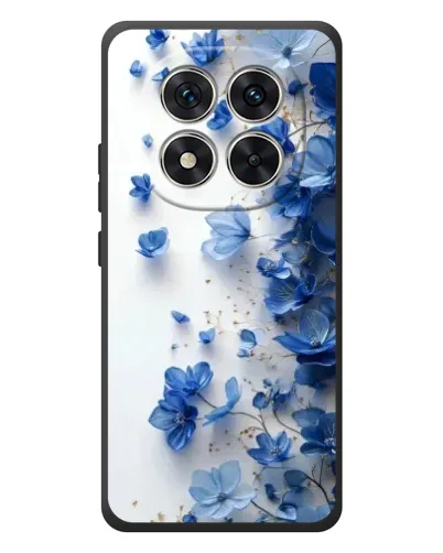Чехол для Xiaomi Poco M8 Pro с картинкой «Голубой цветочный каскад»