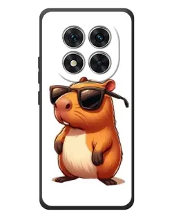 Чехол для Xiaomi Poco M8 Pro с картинкой «Капибара в очках»