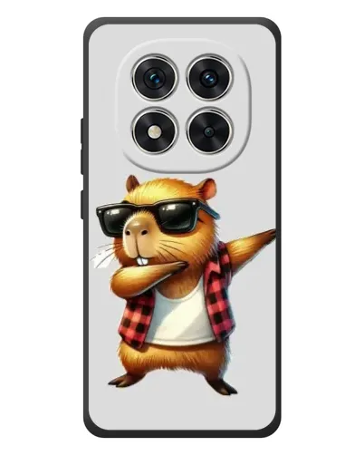 Чехол для Xiaomi Poco M8 Pro с картинкой «Капибара рэпер даб»