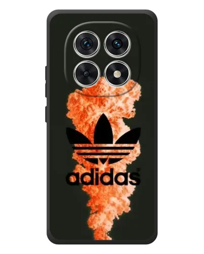 Чехол для Xiaomi Poco M8 с картинкой «Оранжевый дым Adidas»