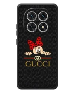 Чехол для Xiaomi Poco M8 с картинкой «Минни Маус Gucci — черный»