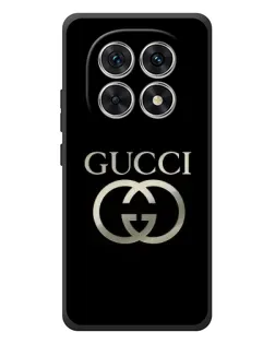 Чохол для Xiaomi Poco M8 з картинкою «Gucci — золото на чорному»