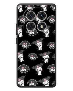 Чехол для Xiaomi Poco M8 с картинкой «Черный паттерн Kuromi»