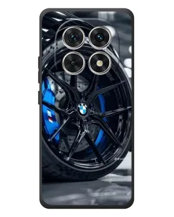 Чехол для Xiaomi Poco M8 с картинкой «Колесо BMW вблизи»