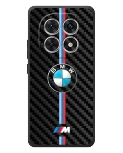 Чехол для Xiaomi Poco M8 с картинкой «Эмблема BMW и карбон»