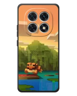 Чехол для Xiaomi Poco M8 с картинкой «Майнкрафт закат солнца»