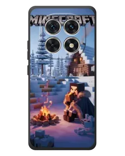 Чехол для Xiaomi Poco M8 с картинкой «Зимний Minecraft»