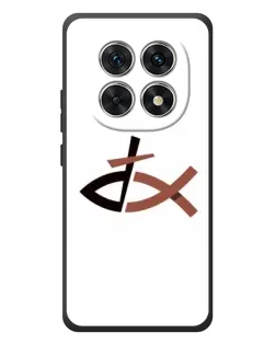 Чехол для Xiaomi Poco M8 с картинкой «Рыба и крест»
