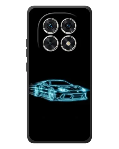 Чехол для Xiaomi Poco M8 с картинкой «Неоновый контур Lamborghini»