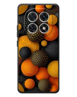 Чохол для Xiaomi Poco M8 з картинкою «Об'ємні помаранчеві сфери»
