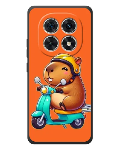 Чехол для Xiaomi Poco M8 с картинкой «Капибара на скутере»