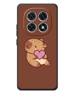 Чехол для Xiaomi Poco M8 с картинкой «Капибара с сердцем»