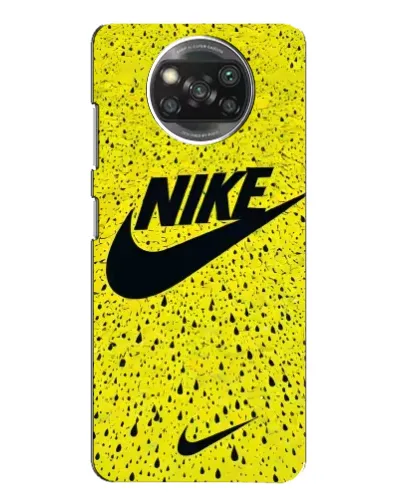 Чохол для Xiaomi POCO X3 Pro з картинкою «Жовтий текстурний Nike»