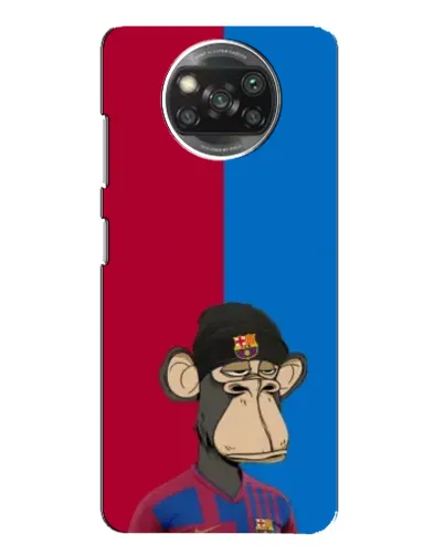 Чохол для Xiaomi POCO X3 Pro з картинкою «Bored Ape — фанат Барси»