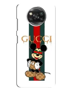 Чехол для Xiaomi POCO X3 Pro с картинкой «Микки Маус Gucci — полосы»