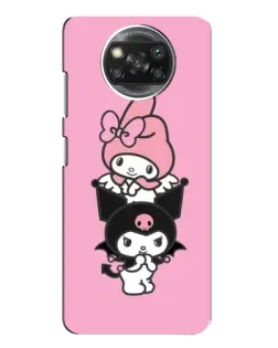 Чехол для Xiaomi POCO X3 Pro с картинкой «My Melody и Kuromi» Чехол для Xiaomi POCO X3 Pro с картинкой «My Melody и Kuromi»