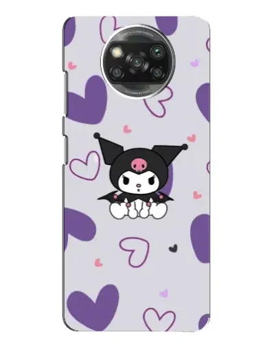 Чехол для Xiaomi POCO X3 Pro с картинкой «Kuromi и лавандовые сердца»