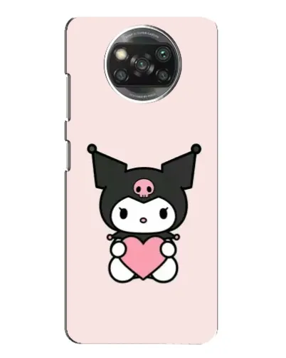 Чехол для Xiaomi POCO X3 Pro с картинкой «Kuromi и сердце»