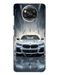 Чехол для Xiaomi POCO X3 Pro с картинкой «BMW в свете фар»