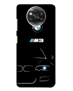 Чехол для Xiaomi POCO X3 Pro с картинкой «Минималистичный принт BMW M3»