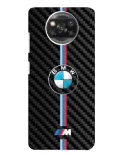 Чехол для Xiaomi POCO X3 Pro с картинкой «Эмблема BMW и карбон»