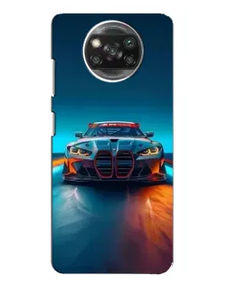 Чохол для Xiaomi POCO X3 Pro з картинкою «BMW — вогні неону»