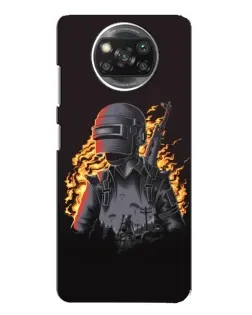 Чохол для Xiaomi POCO X3 Pro з картинкою «PUBG — вогняний силует»