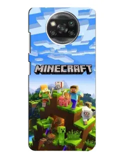 Чехол для Xiaomi POCO X3 Pro с картинкой «Minecraft классический мир»