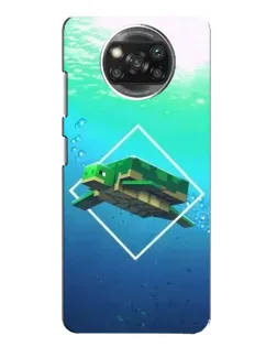 Чехол для Xiaomi POCO X3 Pro с картинкой «Черепаха Minecraft»
