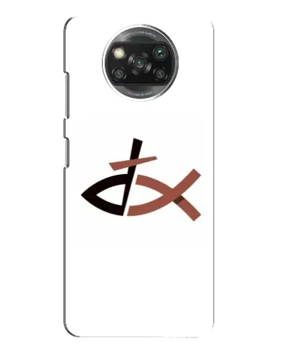 Чехол для Xiaomi POCO X3 Pro с картинкой «Рыба и крест»