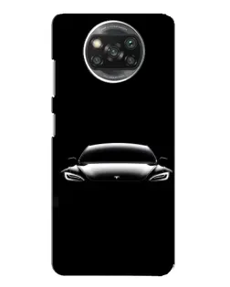 Чохол для Xiaomi POCO X3 Pro з картинкою «Фари Tesla Night»