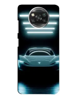 Чохол для Xiaomi POCO X3 Pro з картинкою «Tesla в неоні»