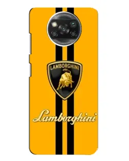 Чохол для Xiaomi POCO X3 Pro з картинкою «Lamborghini Stripe жовтий»
