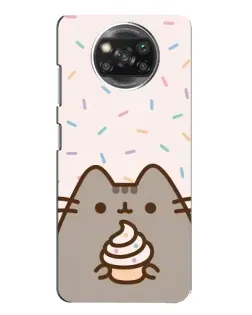 Чехол для Xiaomi POCO X3 Pro с картинкой «Пушин с кексом»