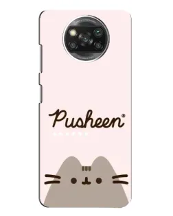 Чехол для Xiaomi POCO X3 Pro с картинкой «Pusheen логотип»