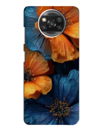 Чехол для Xiaomi POCO X3 Pro с картинкой «Яркая сине-оранжевая флора» Чехол для Xiaomi POCO X3 Pro с картинкой «Яркая сине-оранжевая флора»